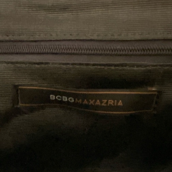 BCBG MAX AZRIA Leather Metallic Clutch Purse - Picture 6 of 8